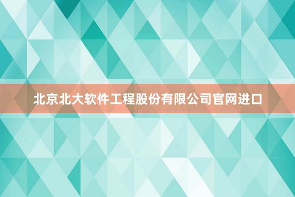 北京北大软件工程股份有限公司官网进口
